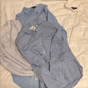 Assorted Blue and White Button-Up Shirts